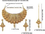 Efulgenz Indian Bollywood Traditional Crystal Pearl Wedding Choker Necklace Earrings Maang Tikka Jewelry Set - Image 7
